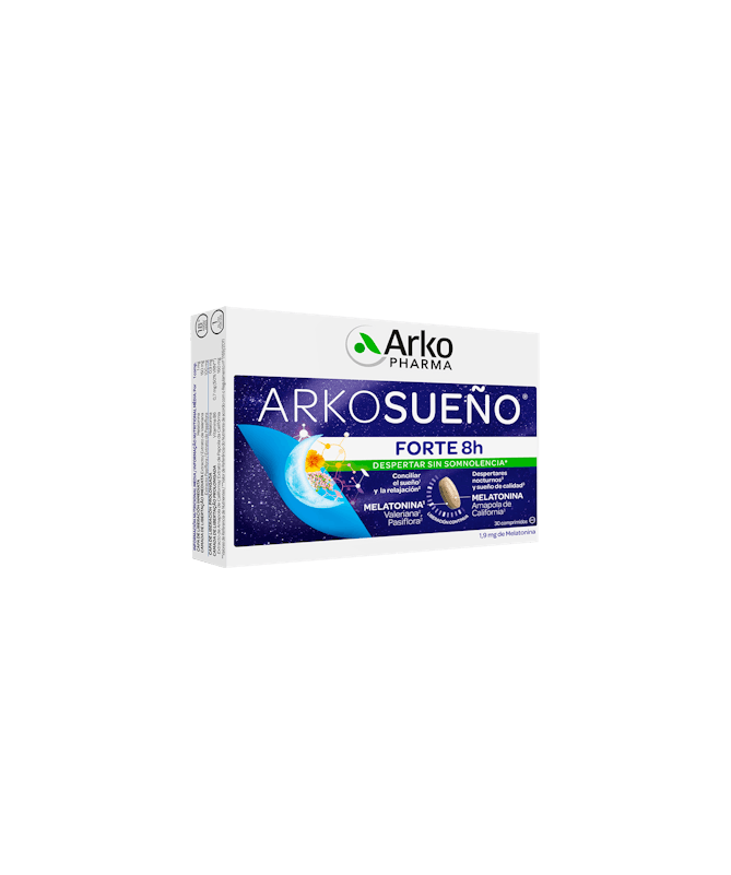ARKORELAX SUEÑO FORTE 8H 30 COMP BICAPA – foto del producto extracto parte aérea