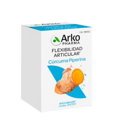 CURCUMA BIO 80 CAPSULAS ARKOPHARMA – foto del producto cada curcuma bio