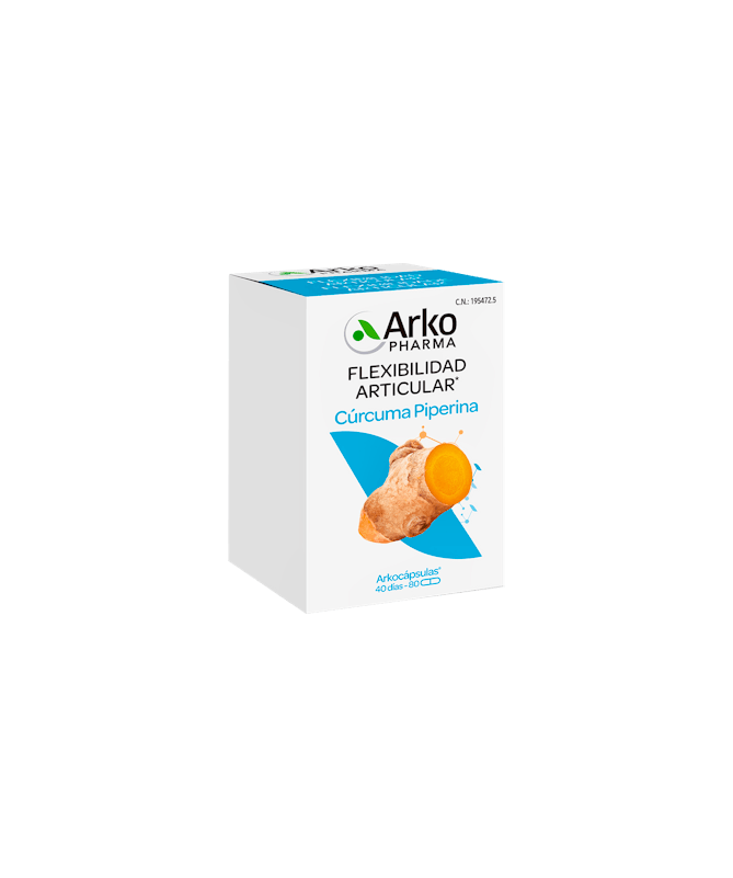 CURCUMA BIO 80 CAPSULAS ARKOPHARMA – foto del producto cada curcuma bio