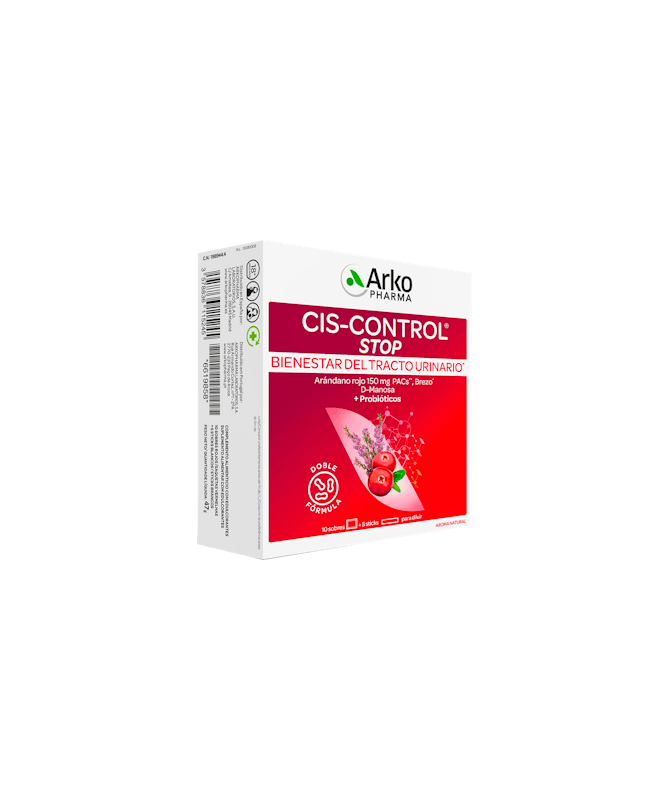 CIS-CONTROL STOP 10 SOBRES + 5 STICKS – foto del producto cada cis control