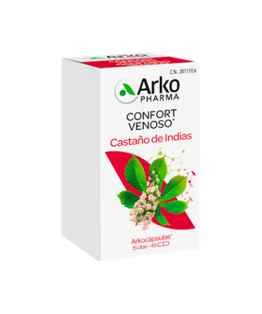ARKOPHARMA CASTAÑO DE INDIAS BIO 45 CAPS – foto del producto cada arkopharma castaño