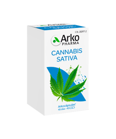 ARKOCAPSULAS CANNABIS SATIVA BIO 45 CAPS – foto del producto arkocapsulas cannabis sativa
