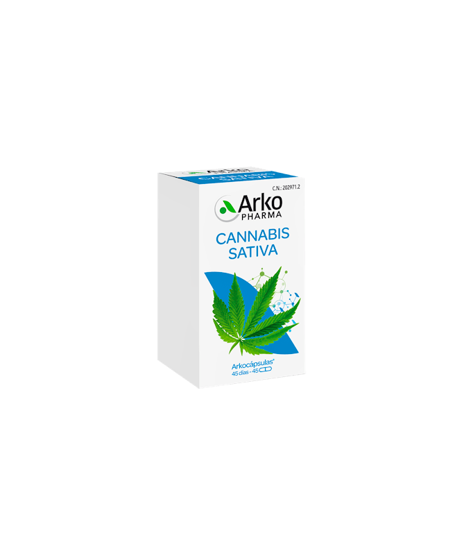 ARKOCAPSULAS CANNABIS SATIVA BIO 45 CAPS – foto del producto arkocapsulas cannabis sativa
