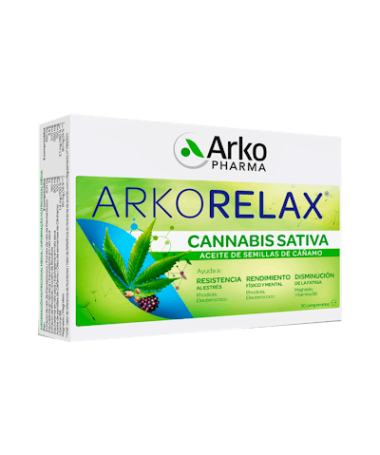 ARKORELAX CANNABIS SATIVA 30 COMPRIMIDOS – foto del producto arkorelax cannabis sativa