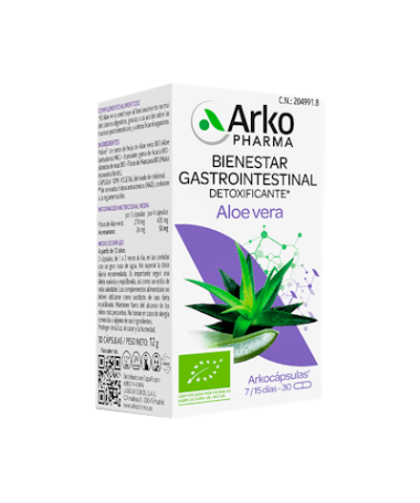 ARKOCAPSULAS ALOE VERA BIO 30 CAPSULAS – foto del producto arkocapsulas aloe vera