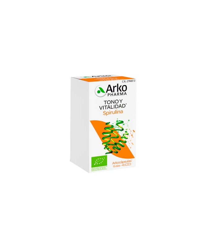 ARKOCAPSULAS SPIRULINA BIO 48 CAPSULAS – foto del producto arkocapsulas spirulina bio