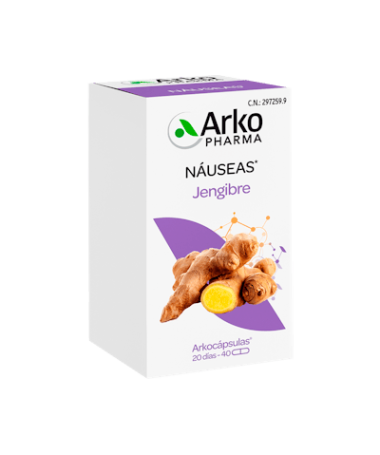 ARKOCAPSULAS JENGIBRE BIO 40 CAPSULAS – foto del producto jengibre arkocapsulas bio