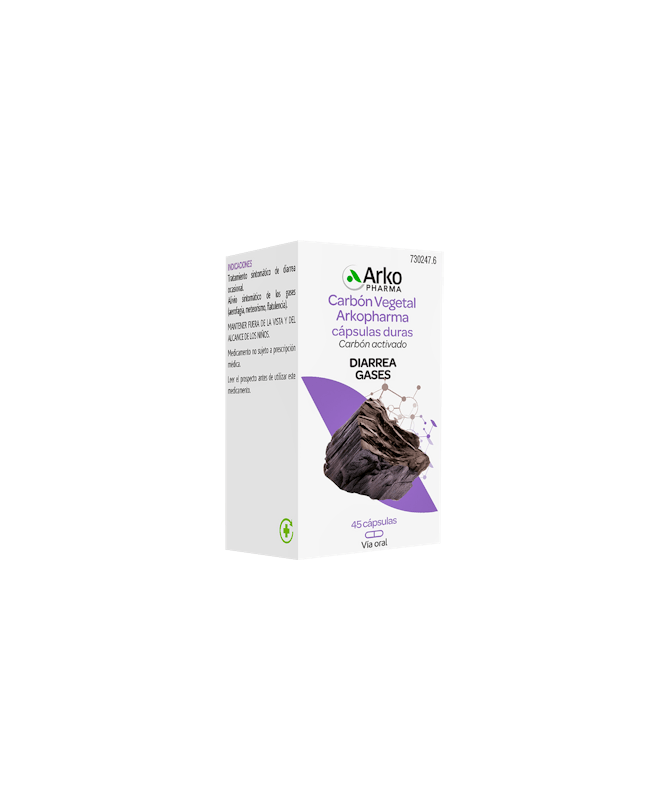ARKOCAPSULAS CARBON VEGETAL 225MG 45 CAP – foto del producto vegetal arkocapsulas carbon