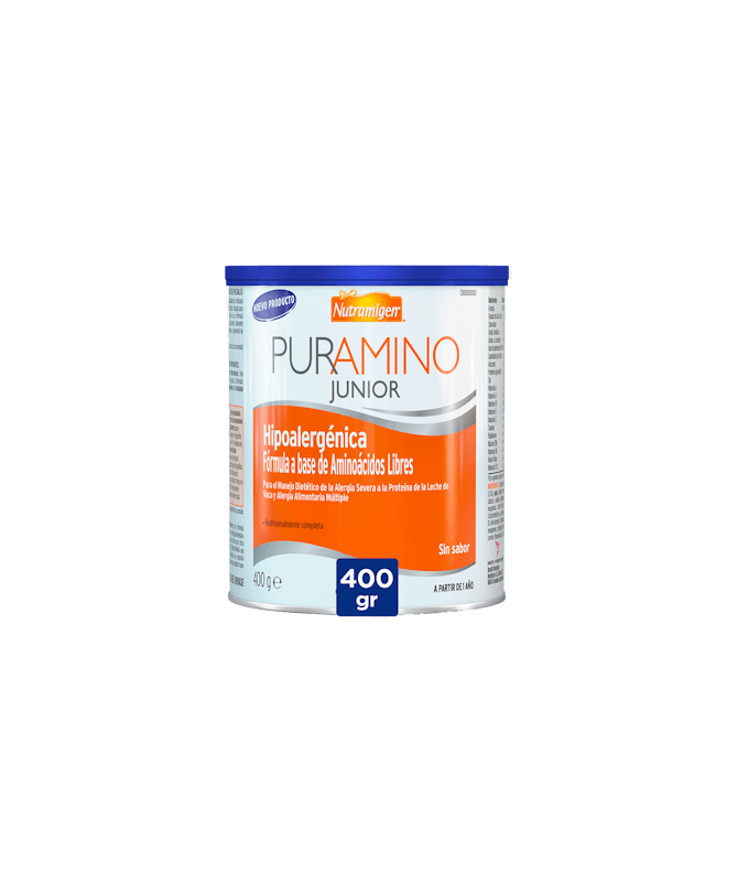 NUTRAMIGEN PURAMINO JUNIOR NEUTRO 400 G – foto del producto nutramigen puramino junior