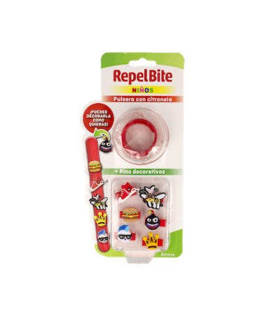 REPEL BITE NIÑOS PULSERA CITRONELA PINS – foto del producto citronela repel bite