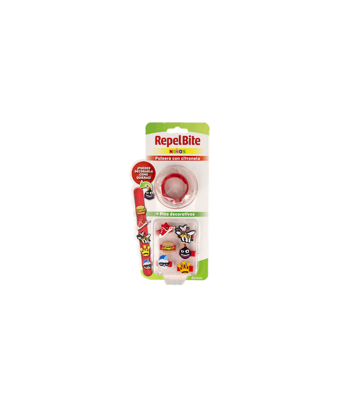 REPEL BITE NIÑOS PULSERA CITRONELA PINS – foto del producto citronela repel bite