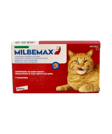 MILBEMAX 2-12 KG GATOS 2 COMP ELANCO – foto del producto cada milbemax gatos