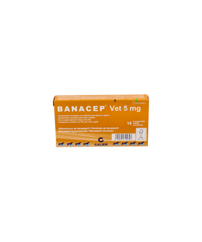 BANACEP VET 5 MG 14 COMP CALIER – foto del producto cada banacep vet