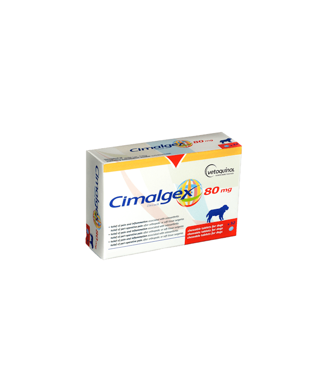 CIMALGEX 80 MG 32COMP VETOQUINOL – foto del producto cada cimalgex 32comp