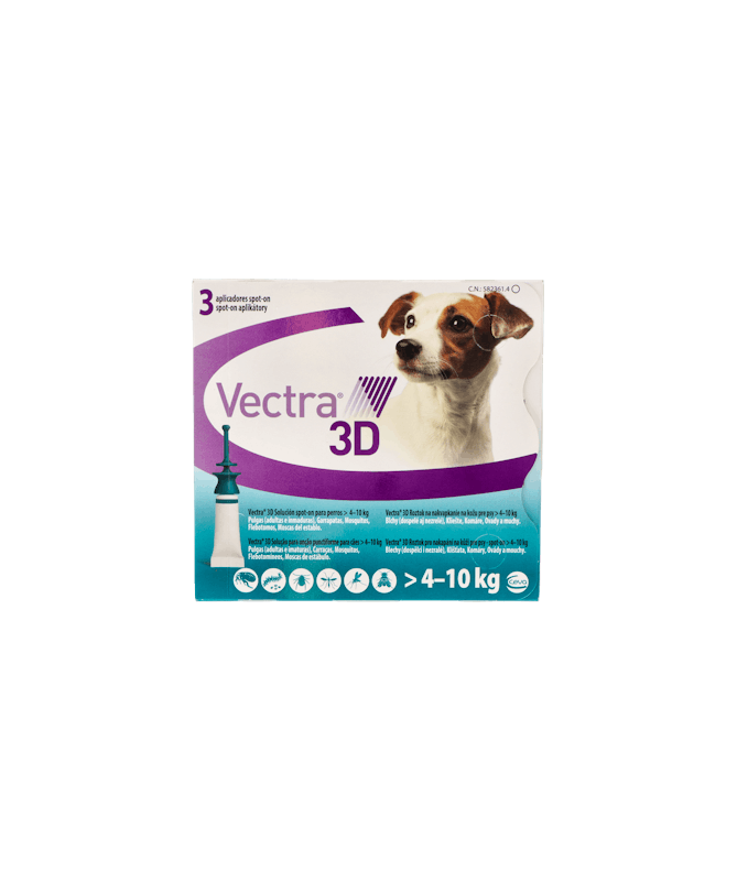 VECTRA PERROS 3D 4-10 KG 3 PIP CEVA – foto del producto cada vectra perros