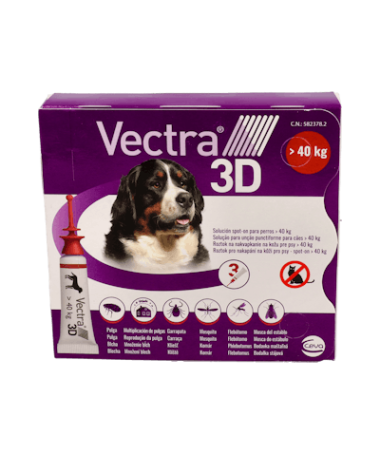 VECTRA PERROS 3D +40 KG 3 PIP CEVA – foto del producto cada vectra perros
