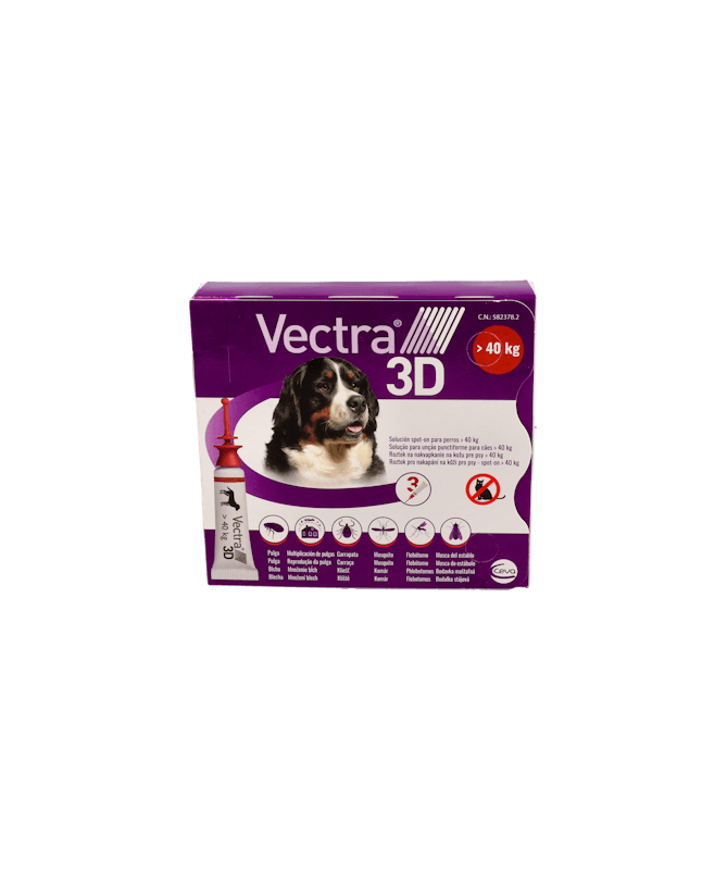 VECTRA PERROS 3D +40 KG 3 PIP CEVA – foto del producto cada vectra perros