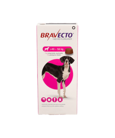 BRAVECTO PERROS 1400MG 40-56KG 1CP MSD – foto del producto cada bravecto perros