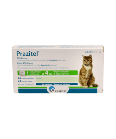 PRAZITEL GATOS 24 COMP ECUPHAR – foto del producto cada prazitel gatos