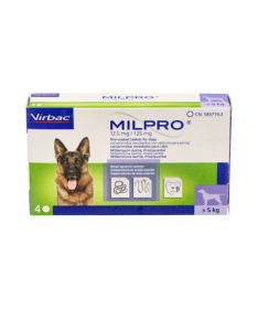 MILPRO PERRO 12.5/125 MG 4 COMP VIRBAC – foto del producto cada milpro perro