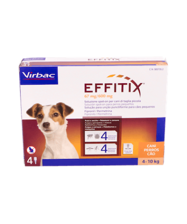 EFFITIX PERROS 4-10kg 4 PIP VIRBAC – foto del producto cada effitix perros