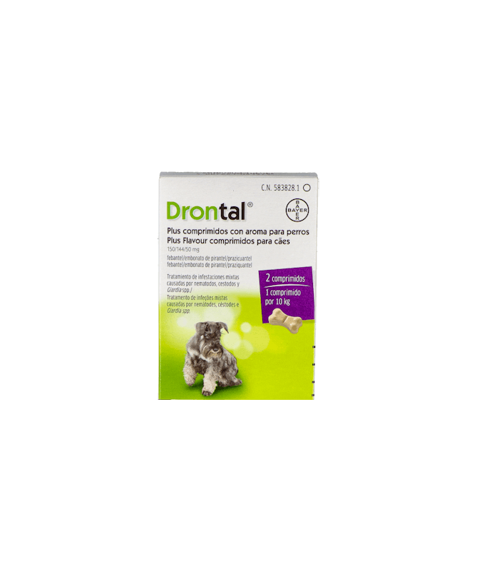 DRONTAL PLUS AROMA 2CP VETOQUINOL – foto del producto cada drontal plus