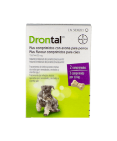 DRONTAL PLUS AROMA 2CP VETOQUINOL – foto del producto cada drontal plus
