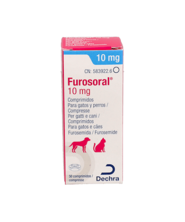 FUROSORAL 10MG 50COMP DECHRA. – foto del producto cada furosoral 10mg