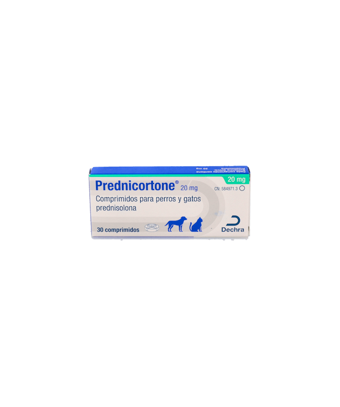 PREDNICORTONE 20MG 30COMP DECHRA – foto del producto cada prednicortone 20mg