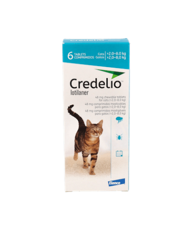 CREDELIO GATO 48MG 2-8KG 6CP ELANCO – foto del producto cada credelio gato