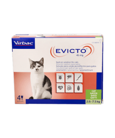 EVICTO 45 MG GATOS 2.6-7.5 KG 4PI VIRBAC – foto del producto cada evicto gatos