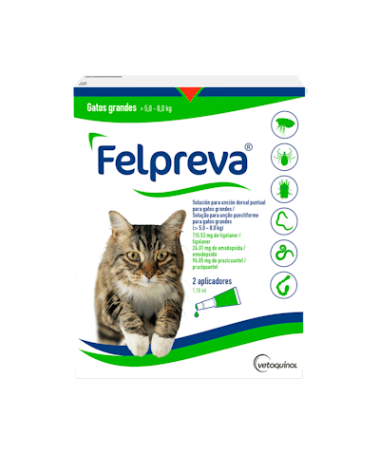 FELPREVA L GATO 2 PIP VETOQUINOL – foto del producto cada felpreva gato