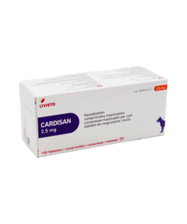 CARDISAN 2.5 MG 100 COMPR LIVISTO – foto del producto cada cardisan 100