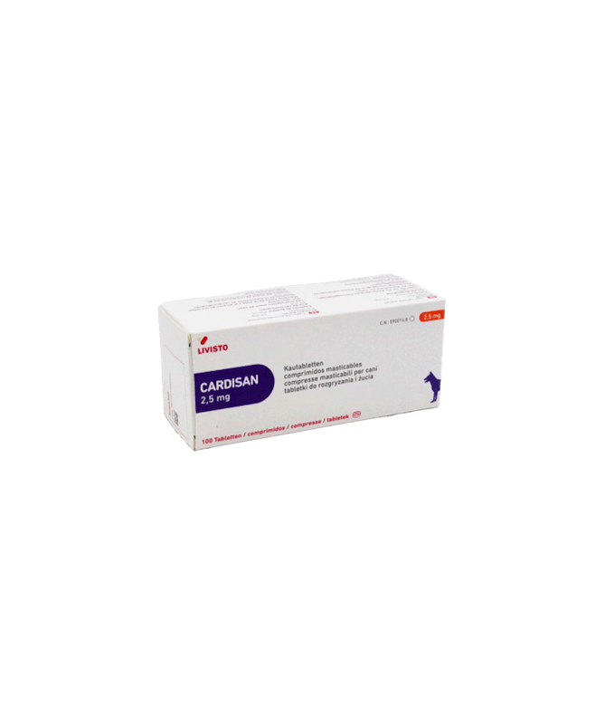 CARDISAN 2.5 MG 100 COMPR LIVISTO – foto del producto cada cardisan 100