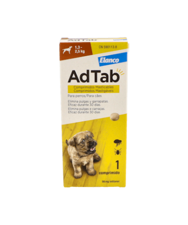 ADTAB PERRO 56MG 1 CP MAST ELANCO – foto del producto cada adtab perro