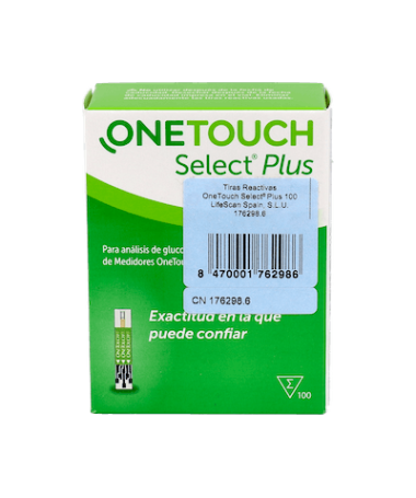 ONE TOUCH SELECT PLUS 100 TIRAS – foto del producto cada one touch