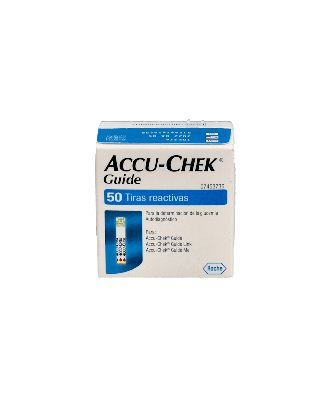 ACCU CHEK GUIDE 50 TIRAS REACT GLUCEMIA – foto del producto cada accu chek