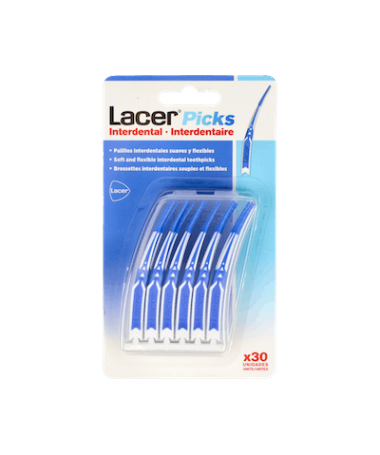 LACER PICKS INTERDENTAL 30 UNIDADES – foto del producto lacer picks interdental