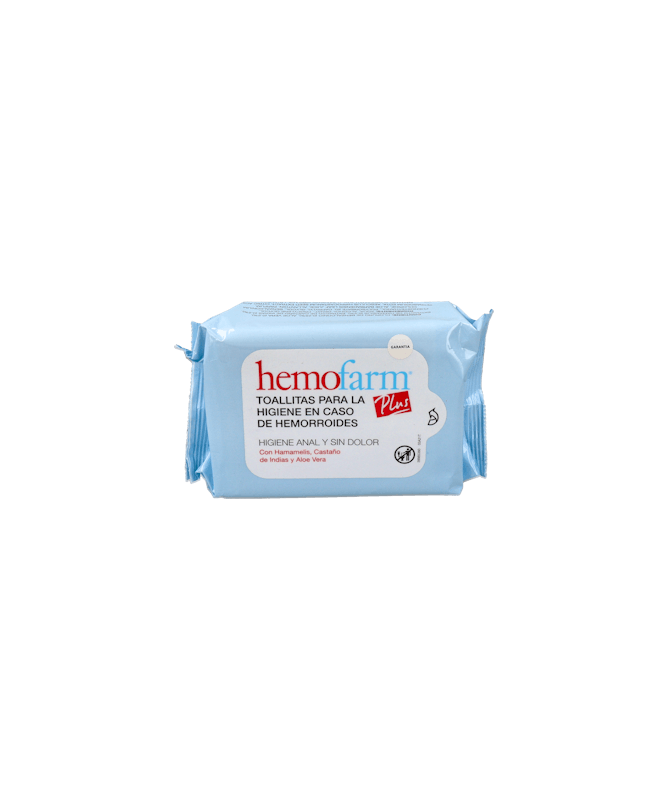 HEMOFARM PLUS TOALLITAS 40 UD – foto del producto cada hemofarm plus