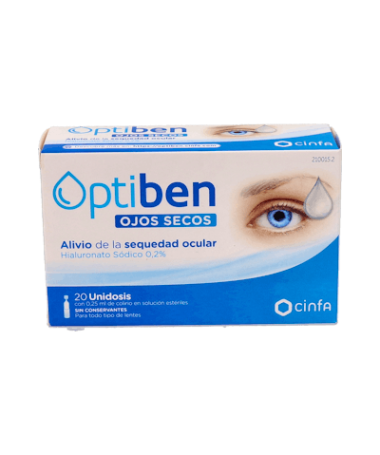 OPTIBEN GOTAS SEQUEDAD OCULAR 20 AMP – foto del producto cada optiben gotas