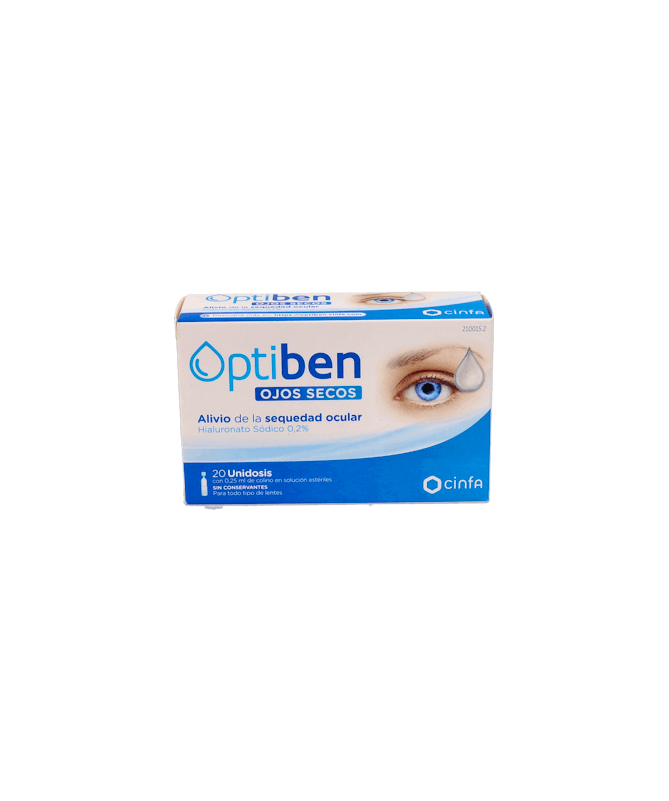 OPTIBEN GOTAS SEQUEDAD OCULAR 20 AMP – foto del producto cada optiben gotas