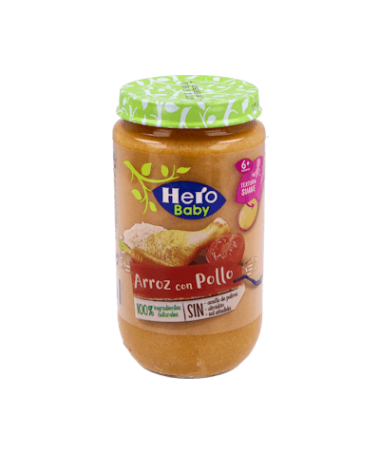 HERO BABY ARROZ CON POLLO 235 GRAMOS – foto del producto cada hero baby
