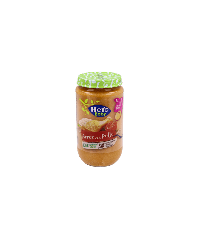 HERO BABY ARROZ CON POLLO 235 GRAMOS – foto del producto cada hero baby