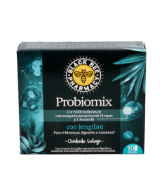 BLACK BEE PROBIOMIX JENGIBRE 10 CAPSULAS – foto del producto cada black bee