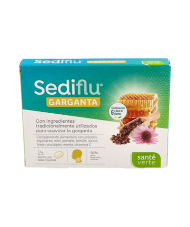 SEDIFLU GARGANTA 15 PASTILLAS – foto del producto cada sediflu garganta