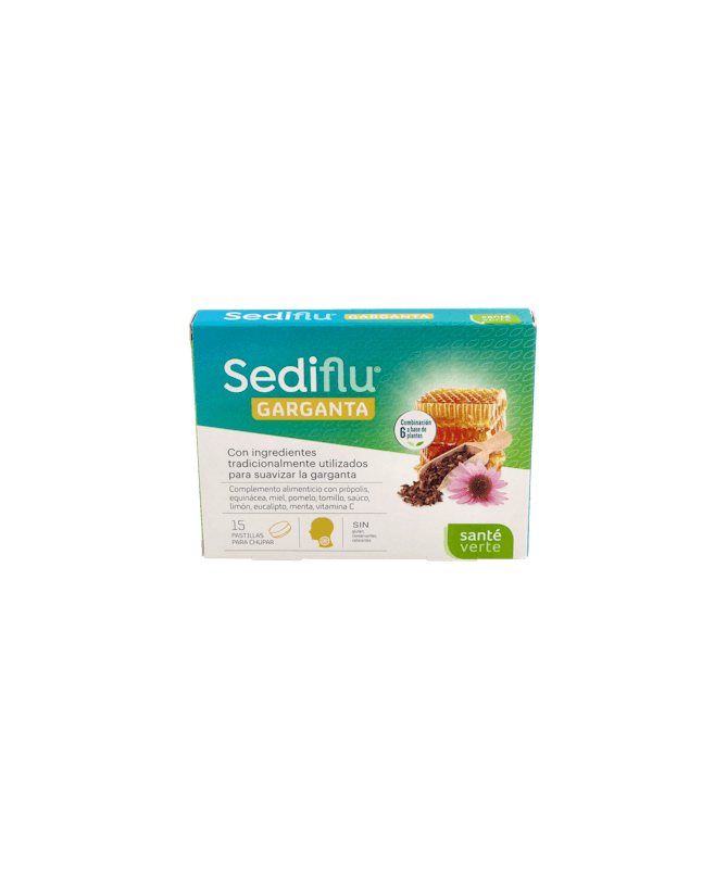 SEDIFLU GARGANTA 15 PASTILLAS – foto del producto cada sediflu garganta