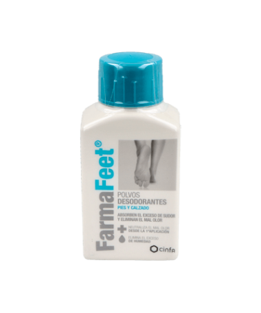 FARMAFEET POLVOS DESODORANTES PIES 75 G – foto del producto cada farmafeet polvos