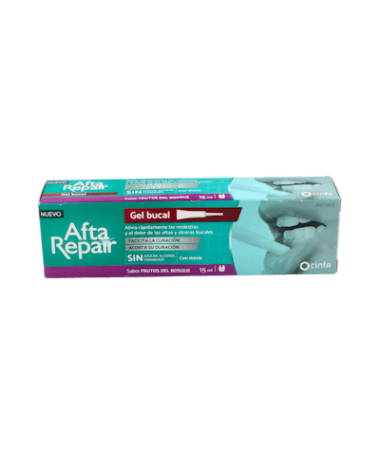 AFTA REPAIR GEL FRUTOS BOSQUE 15 ML – foto del producto cada afta repair