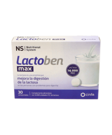 NS LACTOBEN MAX 30 COMPRIMIDOS – foto del producto lactoben max comprimidos