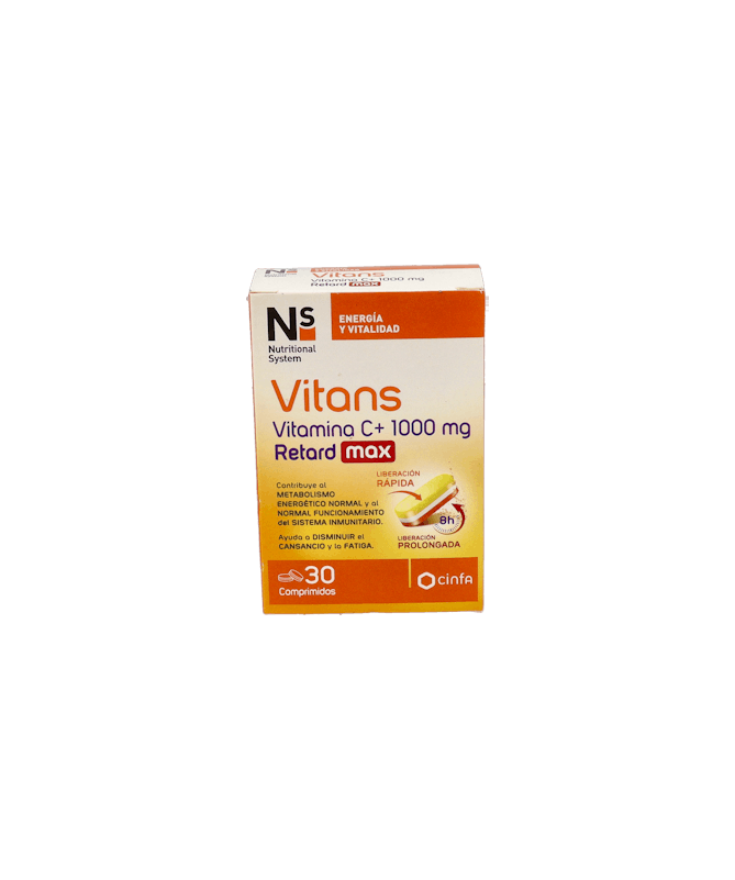 NS VITANS VITAMINA C+ 1000 RET MAX 30COM – foto del producto vitans vitamina 1000